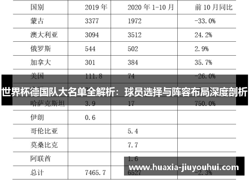世界杯德国队大名单全解析:球员选择与阵容布局深度剖析 世界杯德国队大名单全解析:球员选择与阵容布局深度剖析